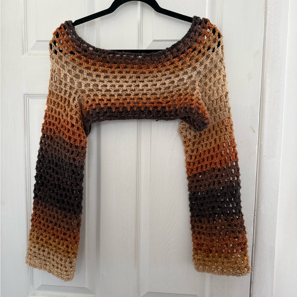 Stylish Multicolor Knit Crop Top